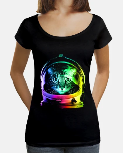 Tee-shirt astronaute chat