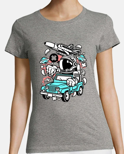 Tee-shirt astronaute en jeep
