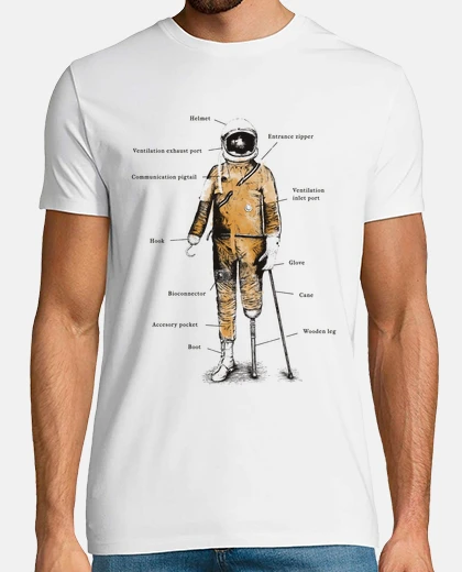 T-shirt astropirate con testo