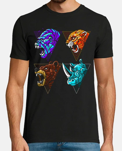 Camiseta Ataque animal cibernético