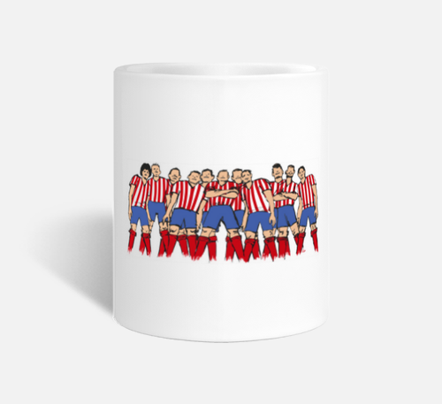Taza de cerámica Atlético Madrid personalizada con nombre, regalos
