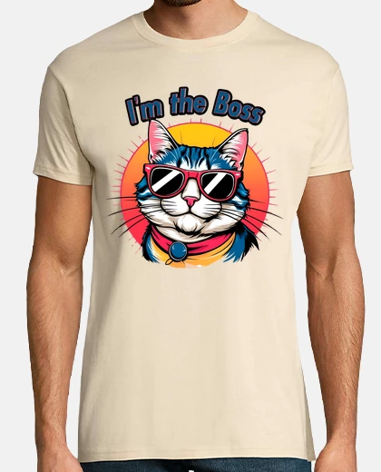 T-shirt atteggiamento boss gatto stile urbano - di ip