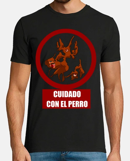 T-shirt attenti al cane (segnale senza confine)