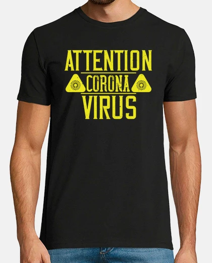 Tee-shirt Attention coronavirus humour covid