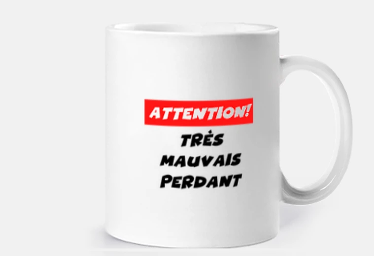 Mug attention très mauvais perdant