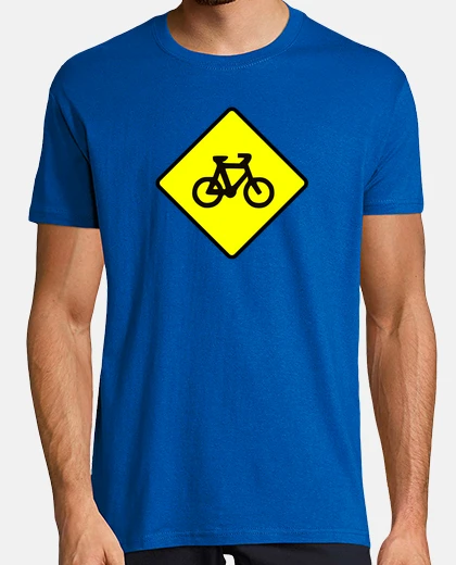T-shirt attenzione: bicicletta