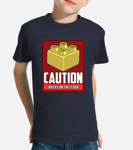 Abbigliamento attenzione pezzi lego piastrelle per pavimenti regalo divertente geek