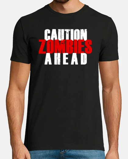 T-shirt attenzione! zombies hahed t-shirt