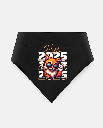 Mascotas Attitude Cat  Hello 2025 with Orange Ca