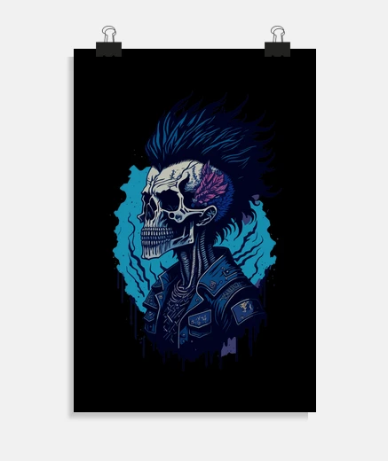 Poster attitude punk rocker envers
