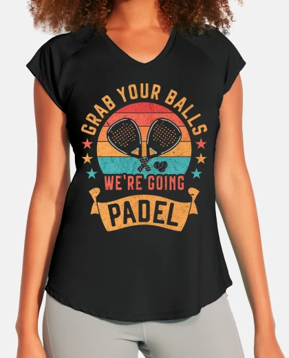 Tee-shirt attrape tes balles joueur de padel drôl