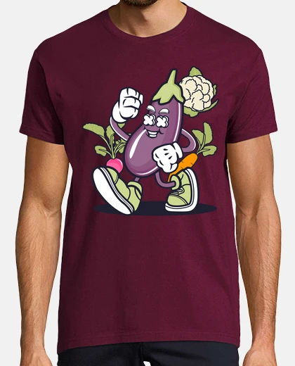 Tee-shirt aubergine végétalienne