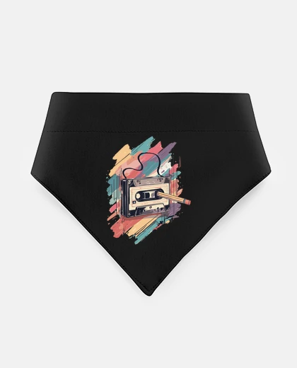 Mascotas audio cassette year 80 and 70 music forum logo fashion pocket