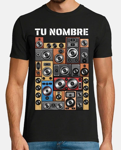 T-shirt audio speakers music dj custom sound