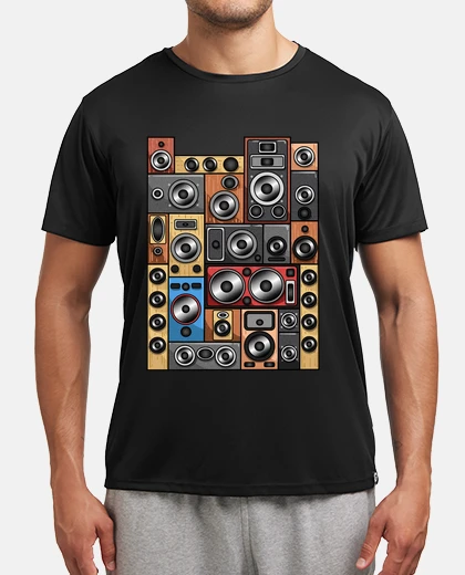 T-shirt audio speakers music dj sound rave techno rock