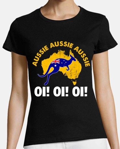 T-shirt Australia Kangaroo Flag Aussie Oi