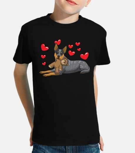 Kids Australian Cattle Dog Dog With Stuffed