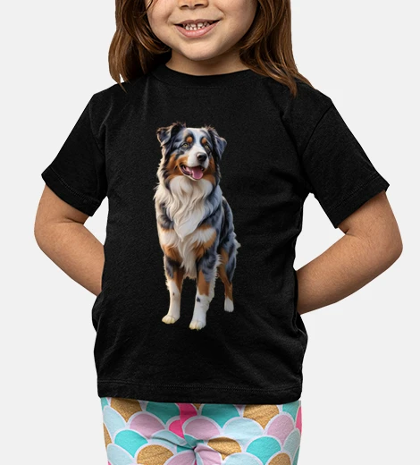 Kids australian shepherd tricolor dog dogs
