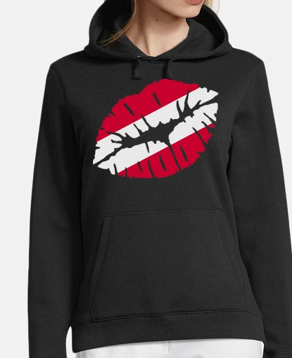 Hoodie austria flag kiss