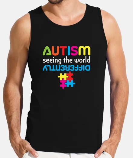 T-shirt autismo vedere il mondo consapevolezza 