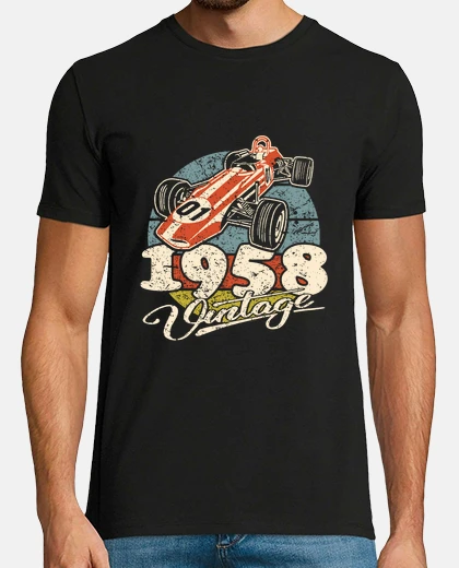 T-shirt Auto da corsa vintage 1958