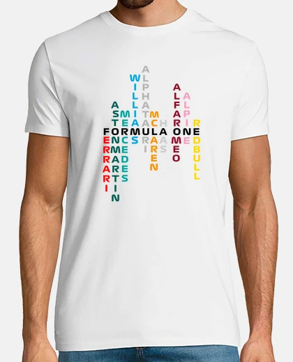 T-shirt auto delle squadre bianche
