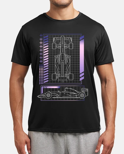 T-shirt auto formula 1 ingegnere auto da corsa regalo estetico motore