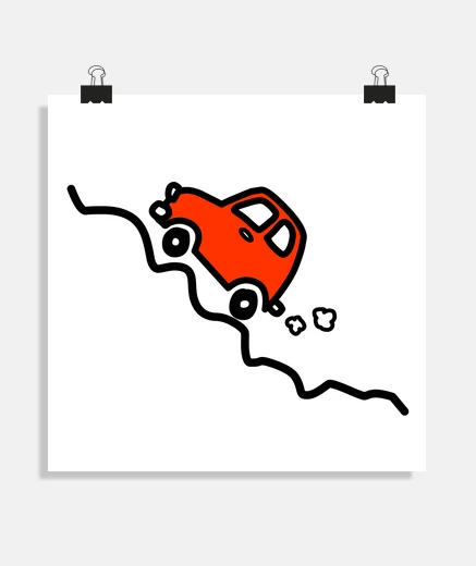 Poster auto fuoristrada rossa