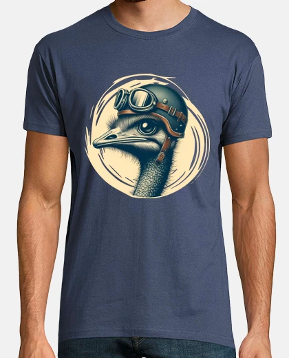 Tee-shirt autruche motard