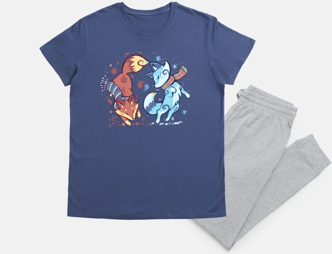 Pajama Autumn and Snow Fox - Pjs Pajama Set