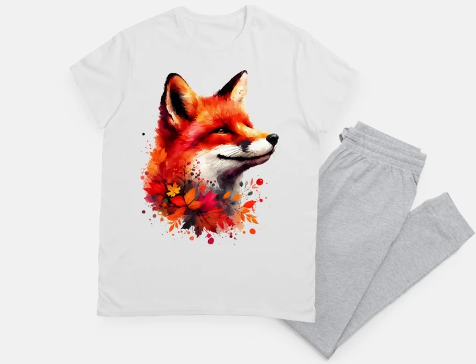 Pyjama Autumn Fox Art