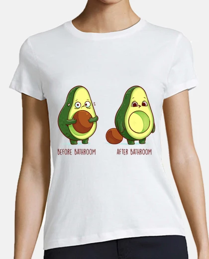 Tee-shirt avant and après la salle de bain