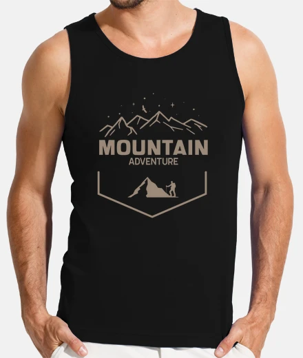 Tee-shirt aventure en montagne - randonneur