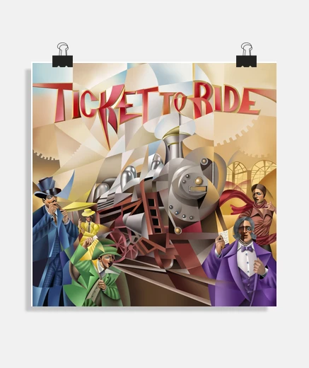 Póster Aventureros al Tren Cubista