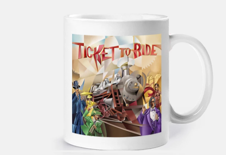 Taza Aventureros al tren cubista juego de mesa