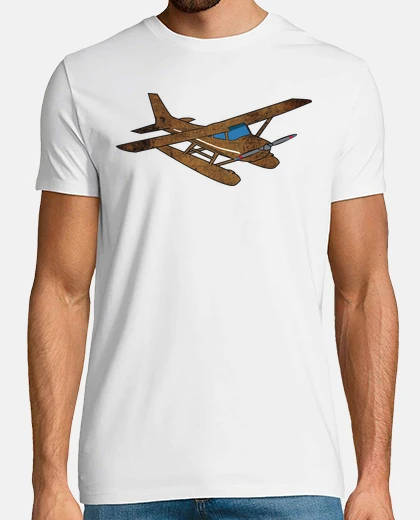 Tee-shirt avion de couleurs rouillées