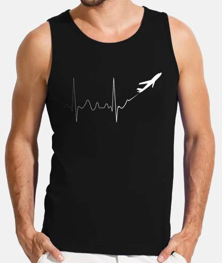 Camiseta avión de latidos del corazón