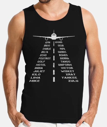Tee-shirt avion de piste alphabet phonétique comp