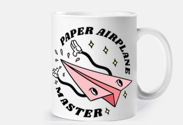 Mug avion en papier champion du monde tasse petit déjeuner pâte à tartiner enfant garçon fille 