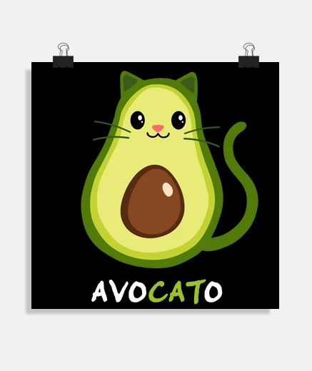 Poster Avocado cat - lover funny gift idea 