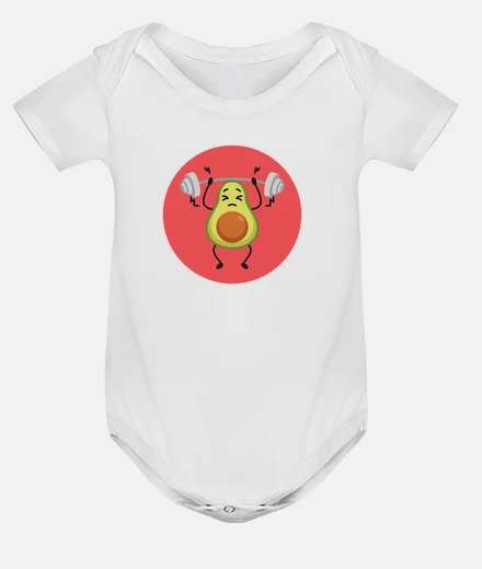 Kids avocado or avocado lifting weights