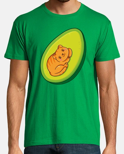 Tee-shirt avocat - chat kawaii avocat
