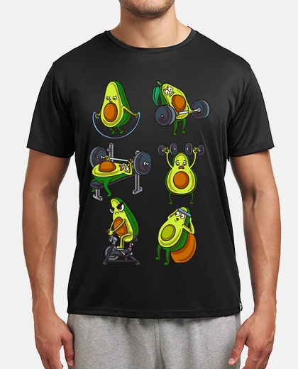 Tee-shirt avocat gym humour régime végétalien végétalien