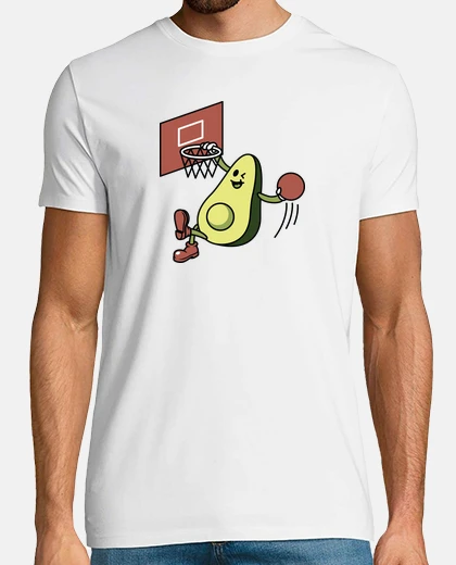 Tee-shirt avocat jouant au basket