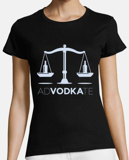 Tee-shirt avocat vodka humour jeu de mot col en V 