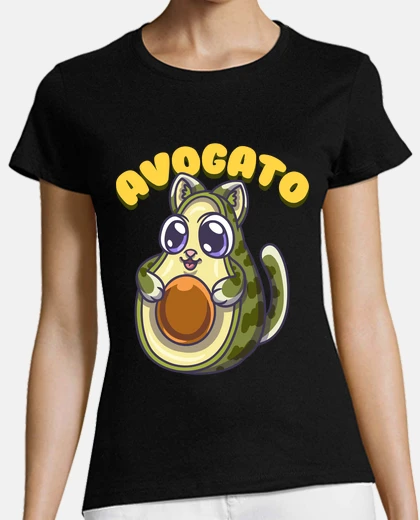Camiseta Avogato Gato Aguacate Humor Gatos Comida En Inglés
