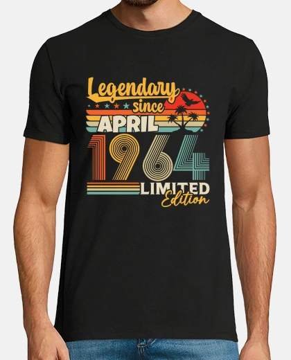 Tee-shirt Avril 1964 Vintage Anniversaire Cadeau