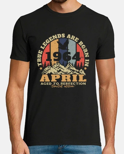 Tee-shirt Avril 1964 Vintage Cadeau Anniversaire