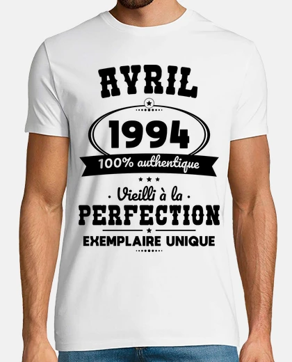Tee-shirt Avril 1994 Authentique 30 Ans
