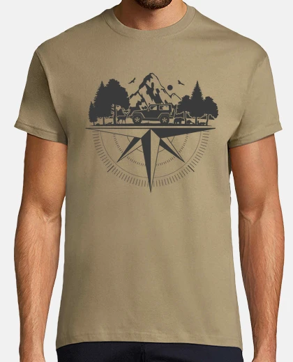 T-shirt avventura fuoristrada in montagna